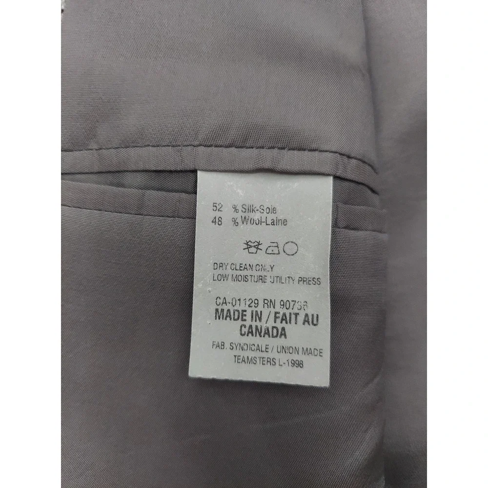 Chaps Ralph Lauren‎ Blazer Mens 42 R Brown Plaid Silk Wool 2 Button Sportcoat